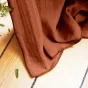 Rideau Galon Fronceur 140 x 240 cm – Double Gaze de Coton Gaïa Terracotta
