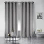 Lot de 2 rideaux occultant a oeillets 135 x 240 cm uni Gris perle