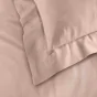 Taie d'oreiller 63 x 63 cm uni 57 fils lina  +point bourdon Rose