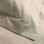 Taie d’oreiller 63 x 63 cm en percale Sable – Volant plat & point bourdon