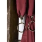 Rideau ajustable + 8 anneaux pince gaze de coton luxe 140 x 300 cm Gaia Bordeaux