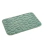 Tapis de bain 50 x 80 cm microfibre unie relief ricochet Tilleul