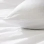 Parure de lit 3 pièces 260 x 240 cm en fils teints lavés unis – Meline Blanc (60 fils)