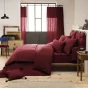 Tête de lit 5 boutons avec passants – 50 x 80 cm – Gaze de coton Gaïa Bordeaux