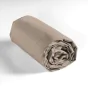 Drap housse 2 personnes 180 x 200 cm uni 57 fils lina Sable
