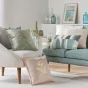Coussin dehoussable compresse 45 x 45 cm velours devore clover Sans