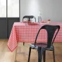 Nappe rectangle 150 x 240 cm polyester fils teints vichy Rouge
