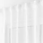 Voilage a passants caches 140 x 240 cm effet lin tisse Haltona Blanc