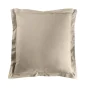 Taie d'oreiller 63 x 63 cm uni 57 fils lina  +point bourdon Sable