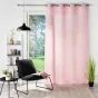 Voilage à oeillets petite hauteur 140 x 180 cm voile tissé Soane Rose