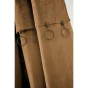 Rideau Ajustable Sixtine Camel - 140 x 270 cm - Coton Flammé 8 Anneaux Pince