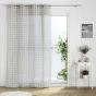 Voilage a oeillets 140 x 240 cm tissé fantaisie Karrona Taupe