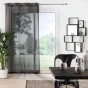 Lot de 2 Voilages a oeillets 140 x 240 cm voilé sable Amani Noir