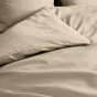 Housse de couette 2 personnes 240 x 220 cm percale de coton 78 fils Sable