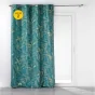 Lot de 2  Rideaux tamisant à oeillets  140 x 260 cm Imprimé métalillisé Belflor Emeraude/Or