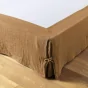 Cache-sommier gaze de coton 180 x 200 cm gaia camel Marron