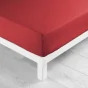Lot de 2 Draps housse bonnet 30 cm 2 personnes 140 x 190 cm microfibre Oscar Rouge