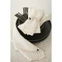 lot de 3 serviettes 40 x 40 cm gaze de coton tissée teinte vickie pampa