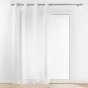 Lot de 2 Voilages a oeillets 140 x 240 cm voilé sable Amani Blanc