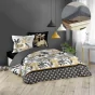 Pack housse de couette 220x240 cm Karaba + drap housse 140x190 Gris