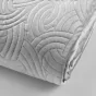 Couvre-lit Velours Uni Solange - 220 x 240 cm - Gris + 2 housses de coussins 60x60 cm