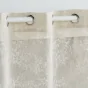 Panneau a oeillets 140 x 240 cm voile tisse applique karla Taupe