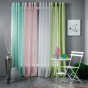 Lot de 2 voilages froissé 140 x 240 cm polycoton uni Mitsy Vert