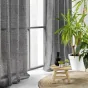 Voilage a oeillets 140 x 240 cm effet lainage Loulaine Noir