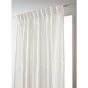 Rideau Galon Fronceur 140 x 240 cm - Double Gaze de Coton  - Uni Gaïa Blanc