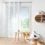 Panneau a oeillets 140 x 240 cm voile sable imprime geokid Petrole