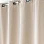 Rideau à œillets isolant doublé polaire Jupiter Beige 140 x 260 cm