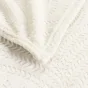 Plaid 125 x 150 cm flanelle relief unie nelia Naturel