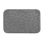 Tapis de bain 50 x 80 cm microfibre unie relief ricochet Anthracite