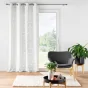 Rideau déco 135 x 260 cm en velours devoré Geolina Blanc