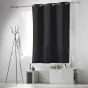 Rideau à œillets occultant uni petite hauteur 140 x 180 cm - Noir