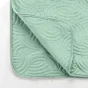 Couvre-lit Velours Uni Solange - 220 x 240 cm - Sauge + 2 housses de coussins 60x60 cm