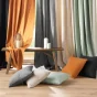 Coussin dehoussable  45 x 45 cm coton/polyester recycle Twily Emeraude
