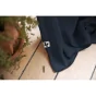 Lot de 2 rideaux 140 x 300 cm réglables double gaze de coton Bleu nuit