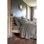 Drap plat 240 x 300 cm Double gaze de coton luxe Gaïa Anthracite