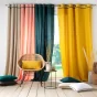 Lot de 2 rideaux à oeillets 140 x 240 cm  Coton lavé Linette Jaune