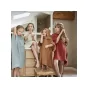 poncho enfant mixte 6/10 ans gaze de coton unie gaïa camel