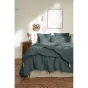 Drap housse 160 x 200 cm en Lin lavé Soline Gris foncé