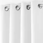 Lot de 2 rideaux grande hauteur à œillets 140 x 280 cm polyester Essentiel Blanc