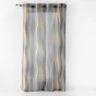 Lot de 2 Voilages a oeillets 140 x 240 cm Ondulys Jaune/Anthracite