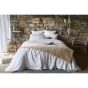 Bout de lit gaze de coton 90 x 200 cm velours de coton césar pampa Naturel