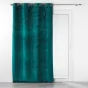 Rideau occultant à oeillets 140 x 240 cm en velours relief Analia Pétrole