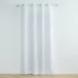 Rideau a oeillets 140 x 280 cm polyester uni+fils metallises zeline Blanc