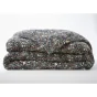 Housse de couette 260 x 240 cm double gaze de coton imprimée Capucine Bleu foncé