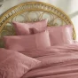 Taie d'oreiller brodée 63 x 63 cm jeanne rose boisé Vieux rose