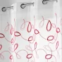 Panneau a oeillets 140 x 280 cm voile sable brode hoops Rouge